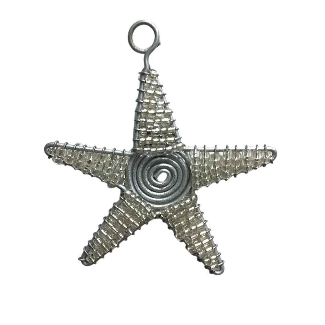 Beaded Christmas Ornament - Star (Various Colours) - Image 3